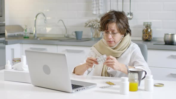 Sick Woman Having Online Medical Consultation