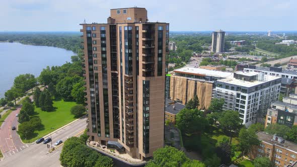 beautiful apartment in south minneapolis, uptown area near lake calhound on a sunny summer afternoon