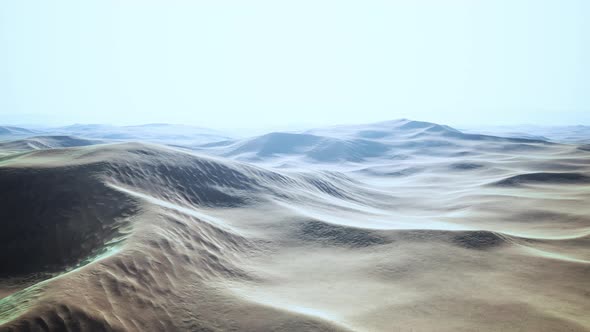 Sand Dunes at Sunset in Sahara Desert in Morocco