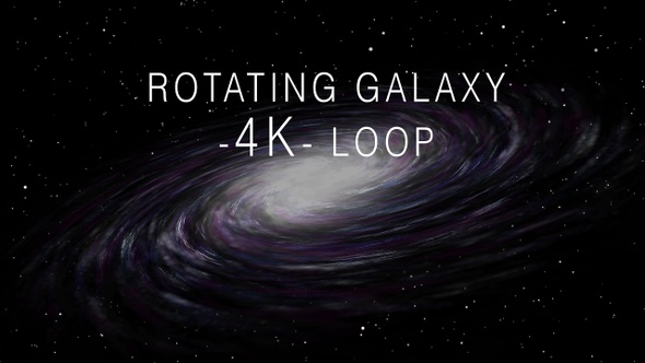 Rotating Galaxy In Space 4K