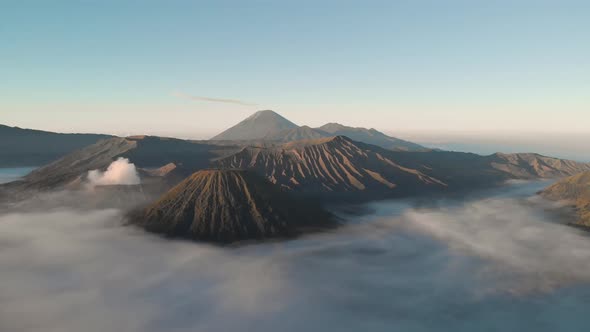 Aerial view of Bromo volcano.