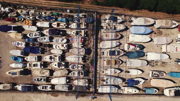 Topdown View of Small Boats Together