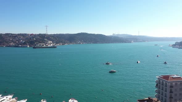 Istanbul Bebek Bosphorus Aerial View 4