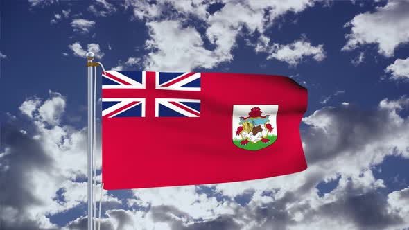 Bermuda Flag Waving 4k