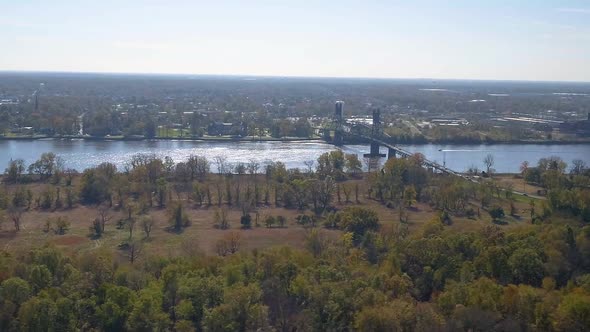 Amazing drone shot of the Delaware River in the United States