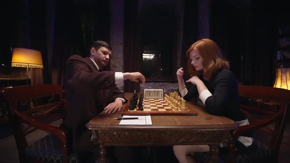 Two Chess Player Play Chess