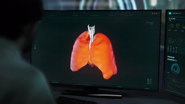 A Doctor is Supervising the Virus Identification Process at Research Laboratory alt