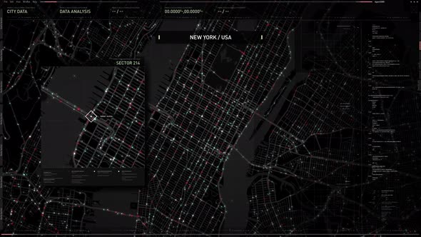 High Tech Spy Map Interface Tracking Location Of Secret Mission Target alt