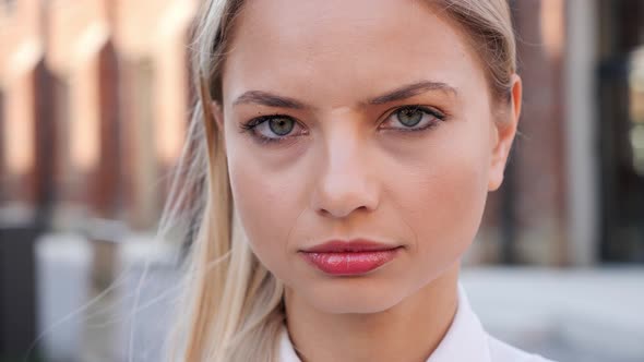 Confident Girl Deep Eyes Red Lips