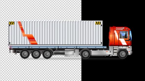 Container Truck Red