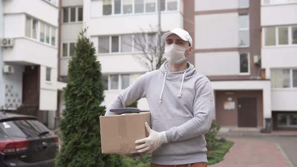 Delivery of parcels during a pandemic to the address.