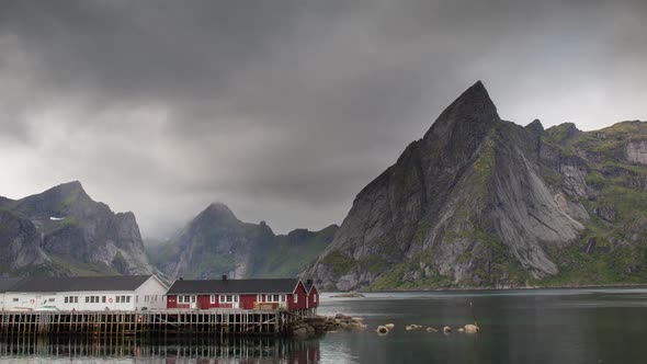 lofoten fishing village ocean timelapse wild environment nature