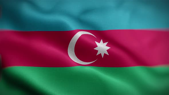 Azerbaijan Flag Front