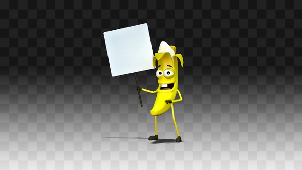 Banana advertising a board for a logo