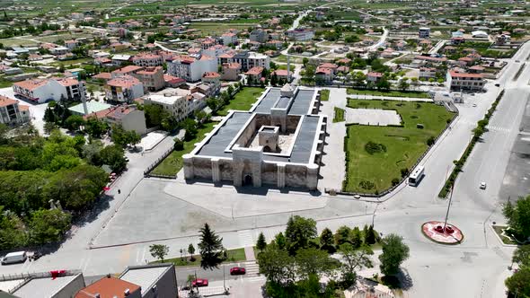 Old City in Turkey aerial view 4 K