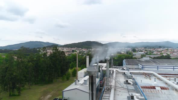 Factory smokestack emissions