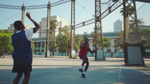 street basketball game outdoor