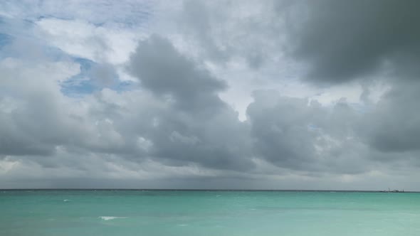 Timelapse Of Cloudscape Above Ocean