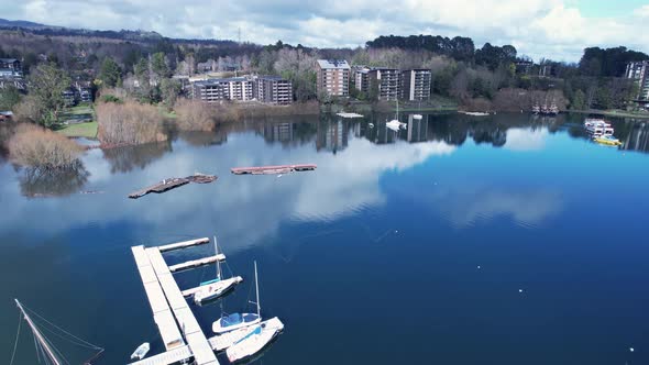 Pucon at Chilean Patagonia. Famous countryside city of Pucon Chile.