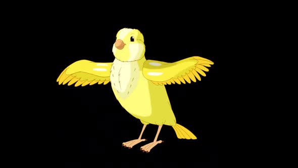 Yellow canary bows alpha matte HD alt