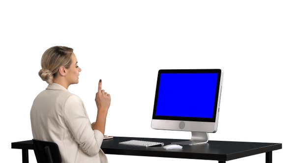 Business video call businesswoman having videoconference,