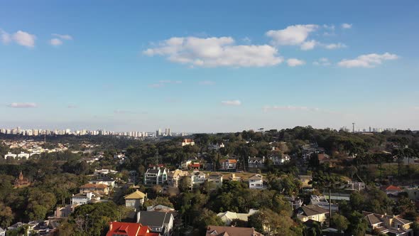 Curitiba Brazil. Public park at downtown city of Parana state.