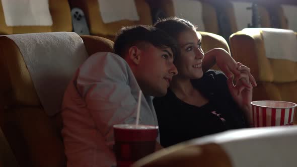 People Audience Watching Movie in Cinema Theater