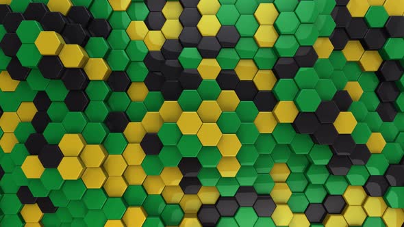 Hexagon Background Jamaica - 4K