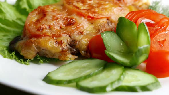 Fried Chicken Fillet with Vegetables