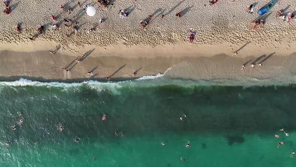 Azure texture of the sea aerial view 4 K