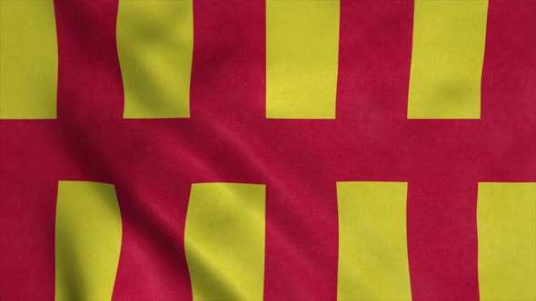 Northumberland Flag England Waving in Wind