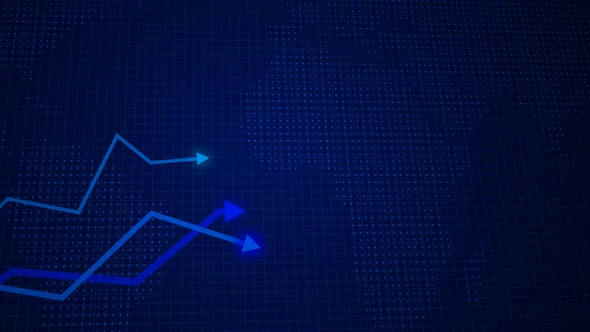 Business increase graph animation