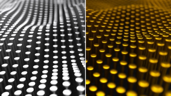 Gold ans Silver Dot Particles 3D