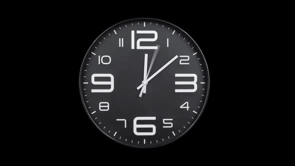 Modern Silver Clock Face Moving Fast Forward