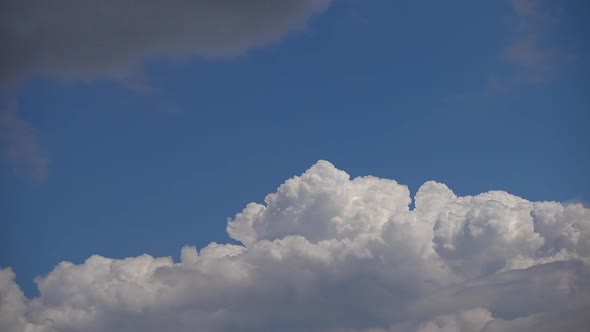 Black And White Summer Rain Clouds Moving Time Lapse