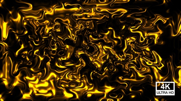 Abstract Golden Wave Background V2 4K