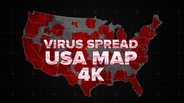 Virus Spread in the USA - 4K