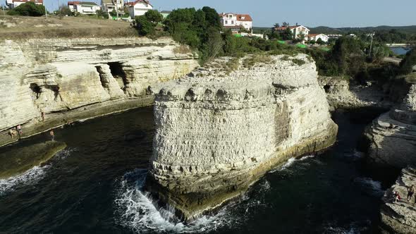 Sea, Rocks and People