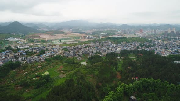 Aerial View of Songtao Miao Autonomous County, Guiyang,