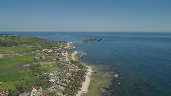 Seascape with Beach and Sea. Philippines, Luzon.