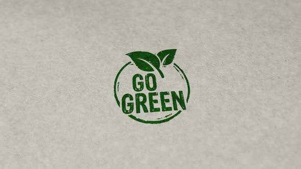 Go green and eco friendly symbol stamp and stamping loop