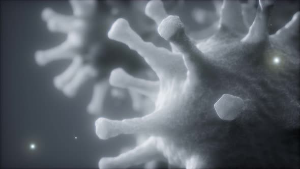 Bacteria Virus or Germs Microorganism Cells Under Microscope with Depth alt