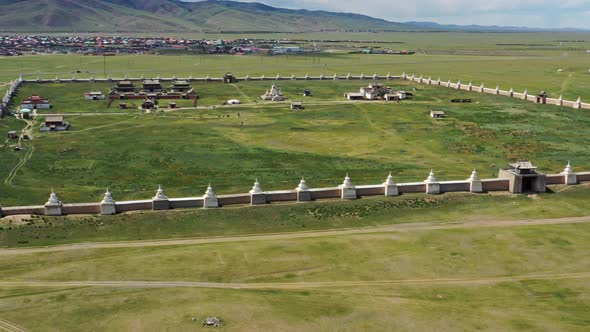 Aerial View of Kharkhorin Erdene Zuu Monastery