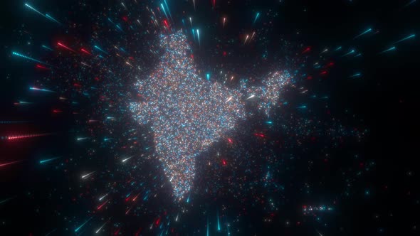 Abstract Map Of India alt