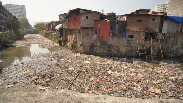 Dharavi Slums in East Mumbai