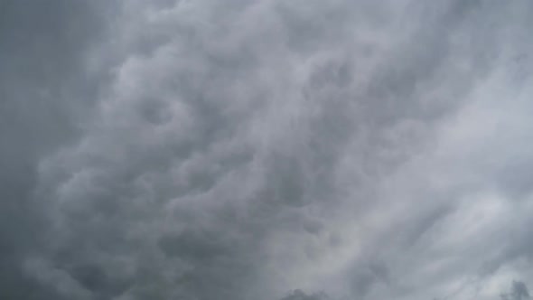 Clouds Move Smoothly in the Blue Sky. Timelapse