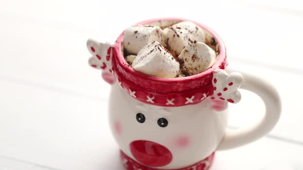 Homemade Christmas Hot Chocolate or Cocoa with Marshmallows