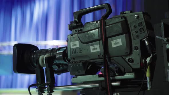 Camera in Tv Studio During Tv Recording