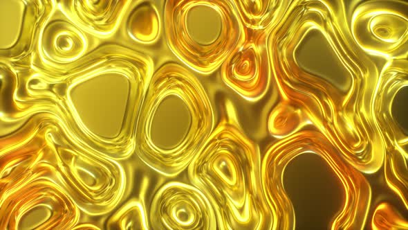 Abstract Gold Silky Fabric Forms
