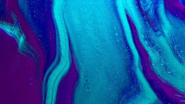 An acrylic pouring artwork which is animated to flow